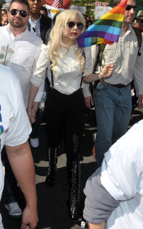 Lady GaGa Marches For Rights